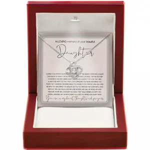 Healing Sympathy Necklace Forever Loved Jewelry for Loss of Daughter Memorial Angel Wing Pendant Keepsake