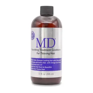 MD Revitalizing Conditioner - Lightweight Formula with Hydrolyzed Wheat Protein for Thinning Hair, Hydration, and Fuller-Looking Volume, 11 Fl Oz - Cleanser