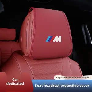 Car Headrest Protective Cover Storage Bag Leather Pillowcase For BMW M E34 E36 E60 E90 E46 E39 E70 F10 F20 F30 X5 X6 X1 M3