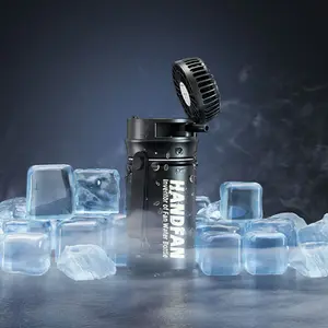 HandFan Bottle 12 OZ for Kids Stay Cool and BPA Free – Stainless Steel Water Bottle with Mini Fan, Straw, 2600mAh Battery, Keeps Water Cool for 6 Hours, Perfect for Workouts