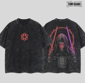 Echoes of the Void Sith.Lord SW Retro Limited Vintage, Collection Movie Oversized Washed Tee Acid Washed Lightweight TSHIRT, Gift for him her Clothes Cotton Superhero, Super villain