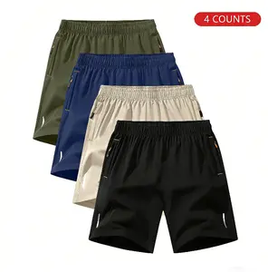 Men’s lightweight, versatile quick-dry casual athletic shorts — geometric pattern design, zippered pockets, drawstring waist, regular fit, specially crafted for summer sports and casual living. Casual Shorts | Geometric Pattern Shorts | Zip Pocket Shorts