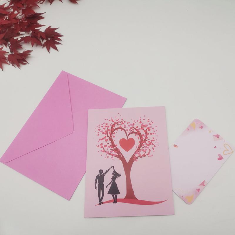 Romantic 3D Pop Up Card Heart Tree Design. Creative Valentine's Day Gift for Her Him. Laser Cut Greeting Cards with Envelope. Anniversary Wedding Birthday Souvenir. Handmade Paper Craft Love Confession. Best Surprise Present for Wife Husband.