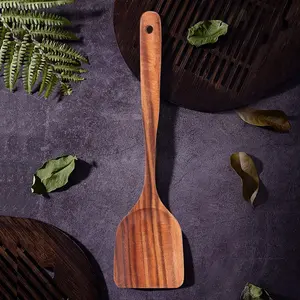 Handcrafted Wooden Turner – Smooth "Real Lacquer" Finish, Non-Scratch & Perfect for Pancakes & Burgers! {31.5cm(12.4in)}