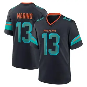 [Football Jersey] Men’s Marino Miami Rivalries Collection Retired Player Game Jersey – Pitch Blue 2026