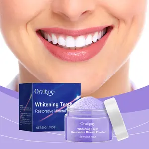 Purple Teeth Brightening Powder, Gentle Oral Cleaner for Fresh Breath and Effective Teeth Care