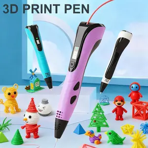 3D Printing Pen with Display and Starter Filament Stencil Book and Charger Included for Kids and Beginners