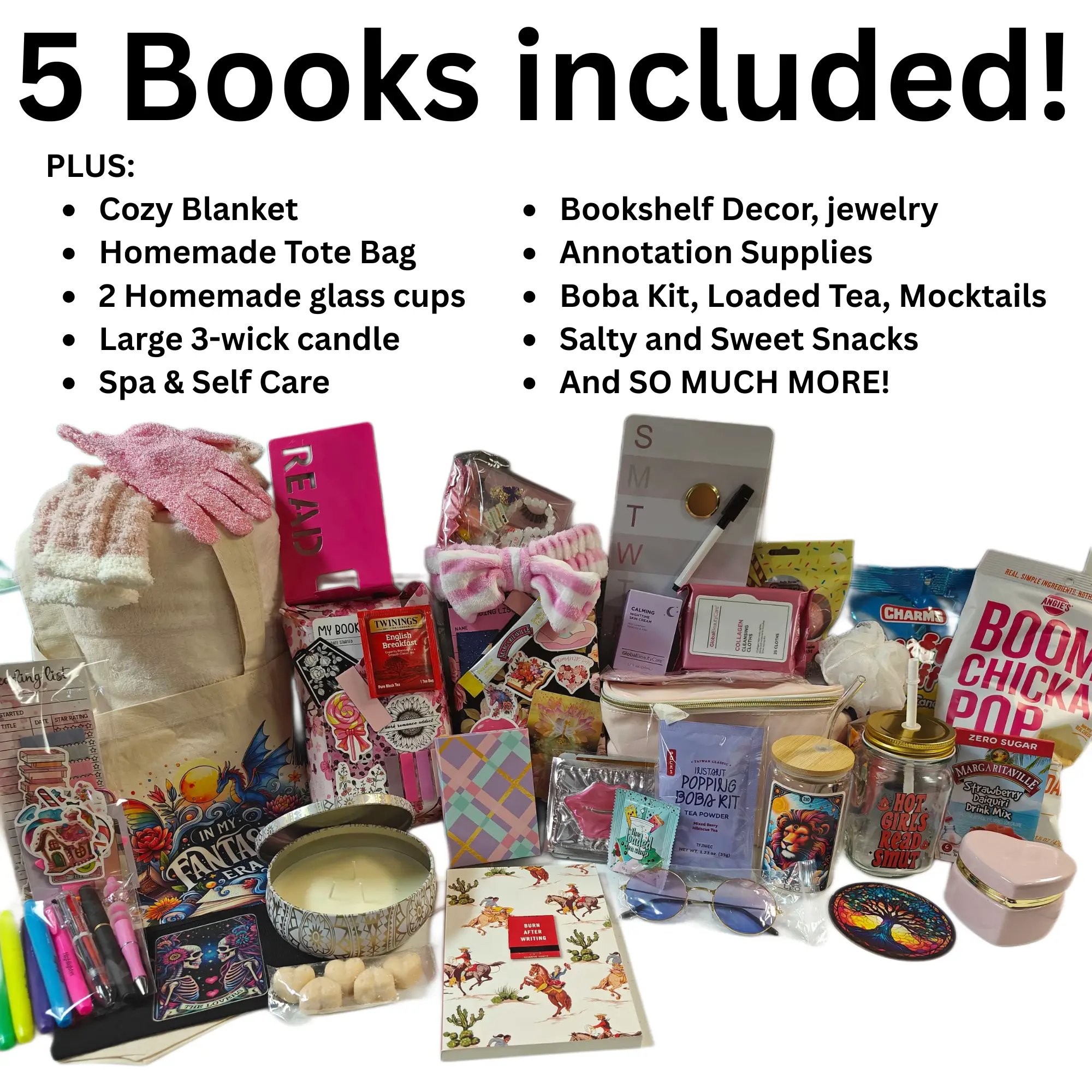 Blind Date with a Book LUXURY BOX- 5 Books included! Dark Romance, Fantasy, Huge Bundle