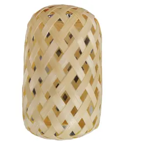 Handmade Bamboo Lanterns Set of 4, Vintage Handcrafted Decorations, Festival Atmosphere Props, Garden Ornament, Miniature Chinese Lantern Bodies