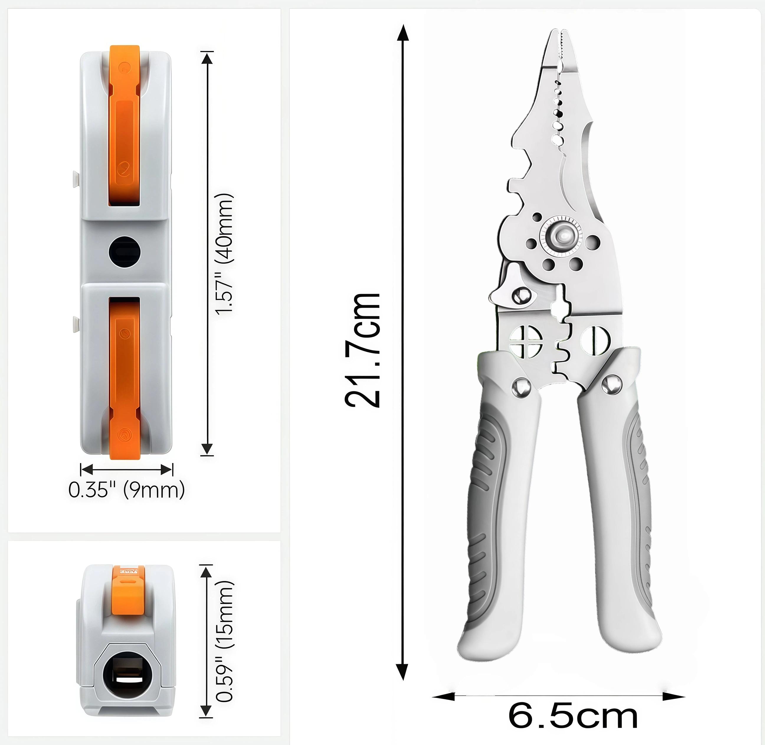 Quick Wire Connection Assortment Kit with Wire Stripper & （50-100）pcs Lever Connectors for 28-12 AWG Wires Safe Reliable for Home Office Factory