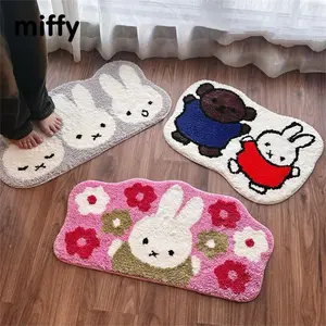 Kawaii Miffy Boris Carpet Thickened Non-slip Bathroom Absorbent Mat Thick Machine Washable Carpet Thickened