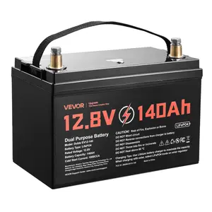 VEVOR 12V 140Ah Dual Purpose LiFePO4 Lithium Battery, 1000 CCA Group 31, Lithium-ion Starter Battery Plus Deep Cycle, Built-in Smart BMS, Car Start-Stop, for Automotive, Trolling Motor, Marine, RV
