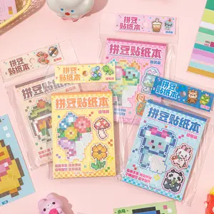 Pixel Style Sticker by Number Books - Tweezers Included