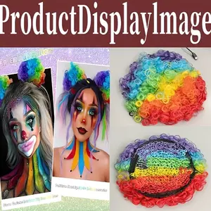 New Clown Wig Colorful Headpiece for Various Parties, Circus Performances, Halloween Christmas Festive Props, Funny Cosplay Costume