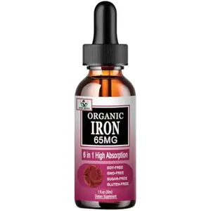 Vita letuo Iron Supplement for Women with Vitamin C,6-in-1 Liquid Supplement w/Vitamin B12,Vitamin B6,High Absorption Liquid Iron Drops for Red Blood Cells & Immune Support,Non-GMO, Gluten Free
