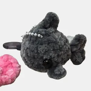 Handmade Crochet Mini Plush Shark Keychain