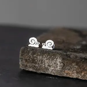 Stainless Steel Snail Stud Earrings Gary