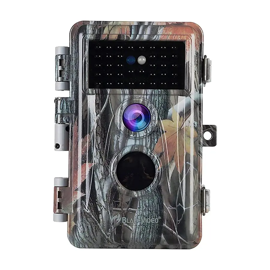 BLAZEVIDEO Game & Trail Camera with Night Vision for Hunting 64MP 1296P Wildlife Deer Cam Motion Activated No Glow Infrared IP66 Waterproof Password Protected Photo Time Lapse(A252purple)