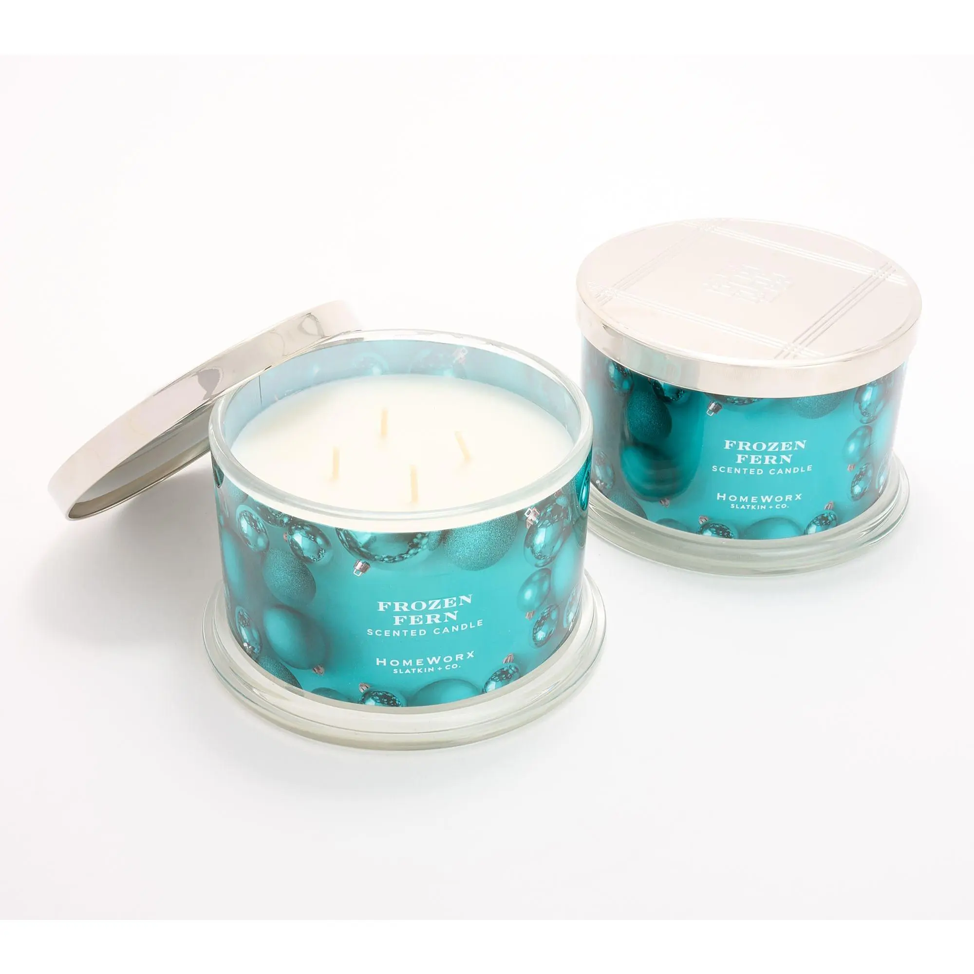 HomeWorx by Slatkin & Co. S/2 18oz Candles Holiday Festivities HomeWorx by Slatkin & Co. S/2 18oz Candles Holiday Festivities