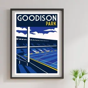 Everton FC Poster Goodison Park Retro Vintage Print Indoor Wall Art Decor