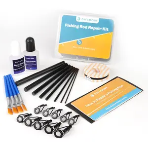 OJYDOIIIY 3-in-1 Fishing Rod Repair Kit - Carbon Sticks/Rod Tips/Eyelets Replacement Parts, Complete Supplies and Instructions