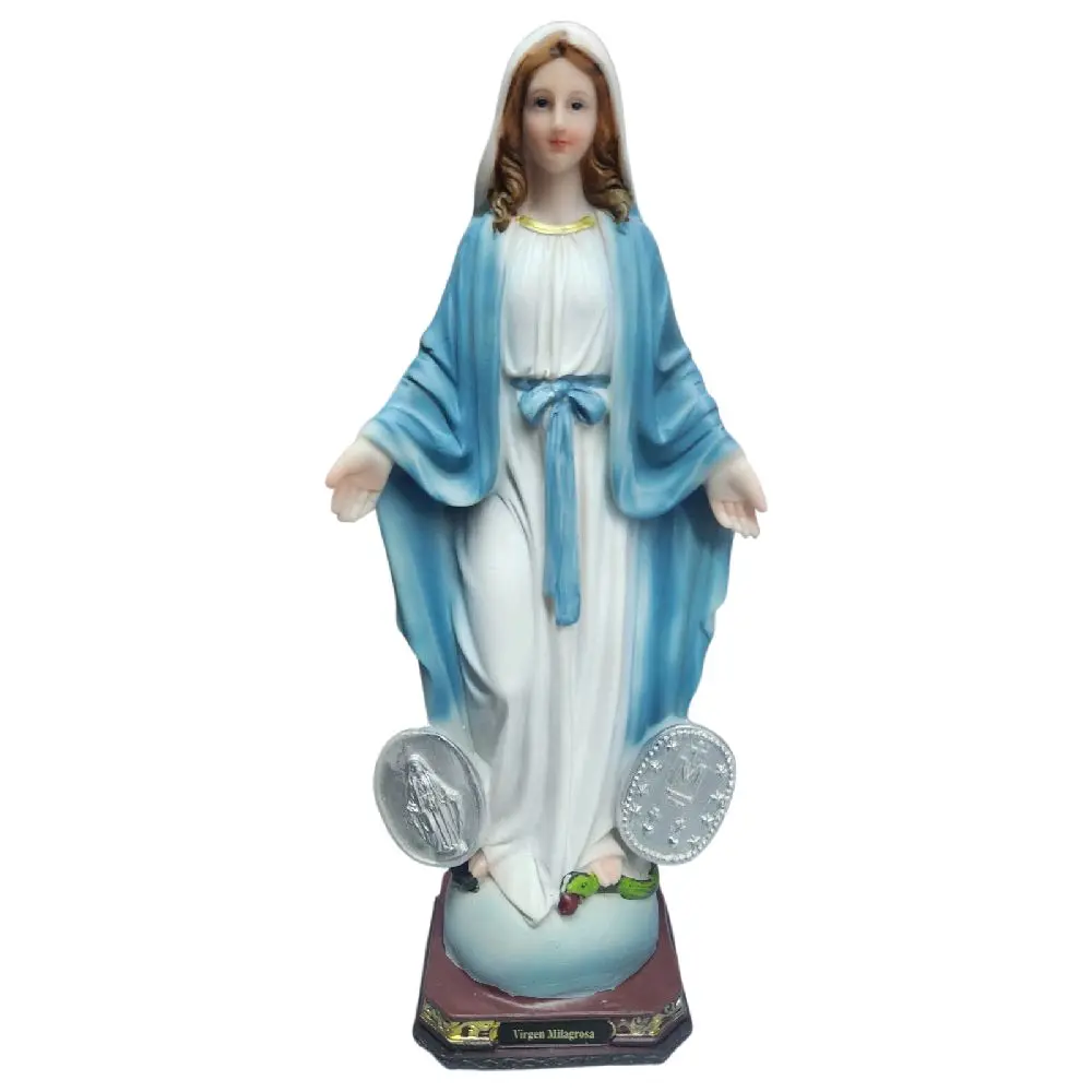 Virgen La Milagrosa 12" Inches Tall Classic Mother Mary Estatua Brand New Religious Religious art image, home decor, wall decor, church events, gifts - Mg