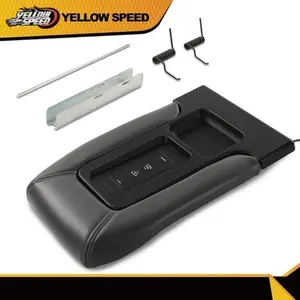 Center Console Lid Wireless Charging Armrest Gray Fit For 2001-2007 Chevrolet