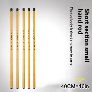 Portable Telescopic Stream Fishing Rod, Foldable Length 40cm Ultra-Light Hard Short Section Hand Pole, Mini Fishing Rod for Tablecasting and Wilderness