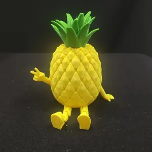 Pineapple Man Articulated Figurine, Internet-famous Cute Cartoon Stress-relief Toy, Desktop Decoration, Creative Gift