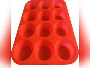 Silicone Muffin - Cupcake Baking Pan, Non-Stick Silicone Mold