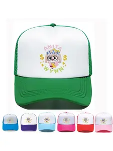 Trendy Anita Max Wynn Foam Trucker Hat Cute Mesh Snapback Caps Boy Girl Sun Beach Baseball Cap Female Summer Breathable Visor