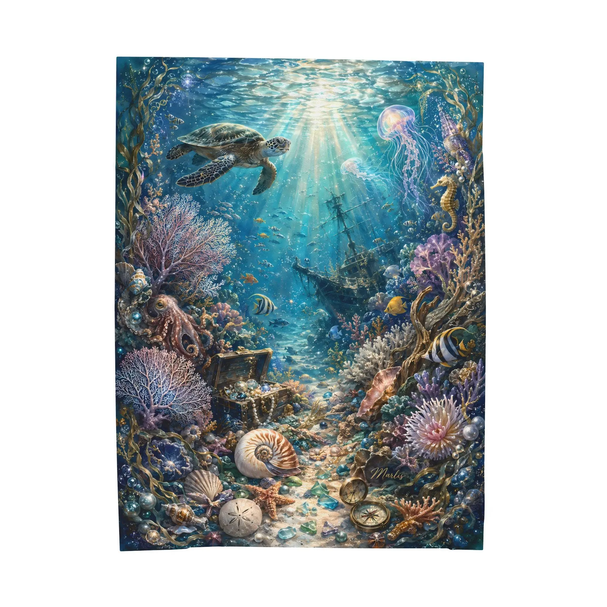Sunken Treasure Nest™ — Oversized Immersive Seek-and-Find Blanket