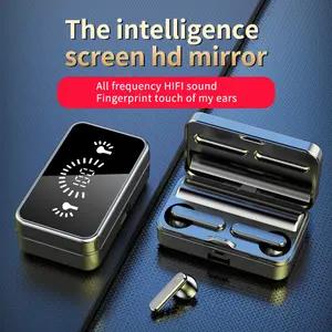 Wireless Bluetooth Sport Earphones with LED Touchscreen Case – Bluetooth 5.4 Earbuds, HiFi Titanium Drivers, Deep Bass Stereo Sound, Auto Pairing, Single/Dual Mode, Smart Touch Controls, Long Battery Life, Emergency Phone Charging, Semi-In-Ear Fit – Gifts