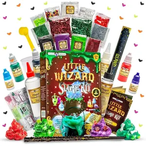 Wizard Slime Kit - Multicolor, Ages 7+ - DIY Magic Potion Set with Cauldron & Wand, Glow-in-The-Dark Slime & Add-Ins for Creative Play