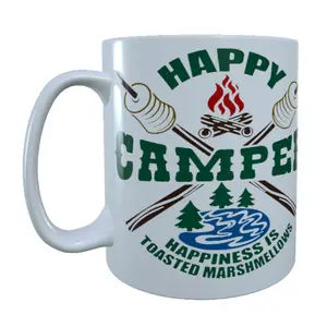 Happy Camper, Toasted Marshmallows, 15 oz Mug