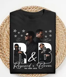 [FREE SHIP] R&B Concert Graphic Tee, Tour Inspired Shirt 2026, Hip Hop Graphic Tee Red or Black, USH BREEZY Shirt, Concert Outfit