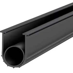 VEVOR Garage Door Seals Bottom Rubber, U Shape+O Ring Garage Door Weather Stripping, Universal Weatherproof Threshold Buffering Sealing Rubber, 5/16 inch T-ends and 3 3/4 inch Width (20 Ft, Black)