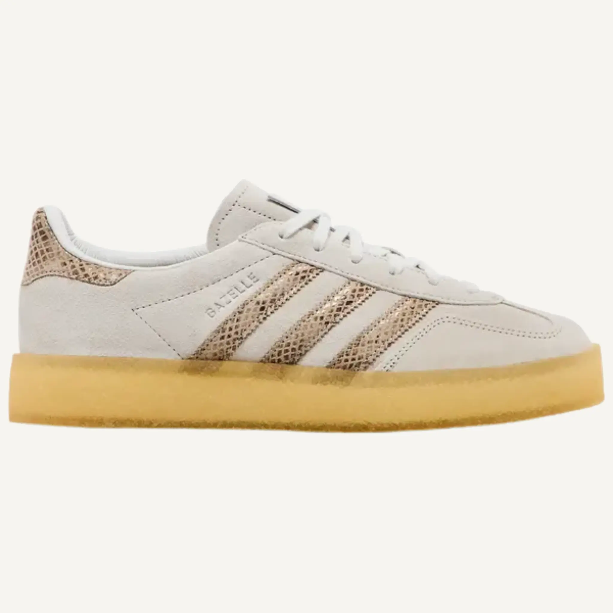 Adidas Originals Men's Cream Gazelle Indoor 'Kithmas' Sneakers, JS1754 (No Box)