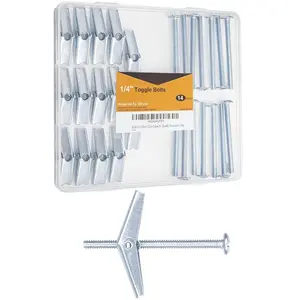 1/4 Toggle  for Drywall, 14 count Heavy Duty Metal Drywall Anchors Kit, Dry Wall Anchors and Screws Kit, Butterfly Anchors for Ceiling, Sheetrock, Hollow Wall