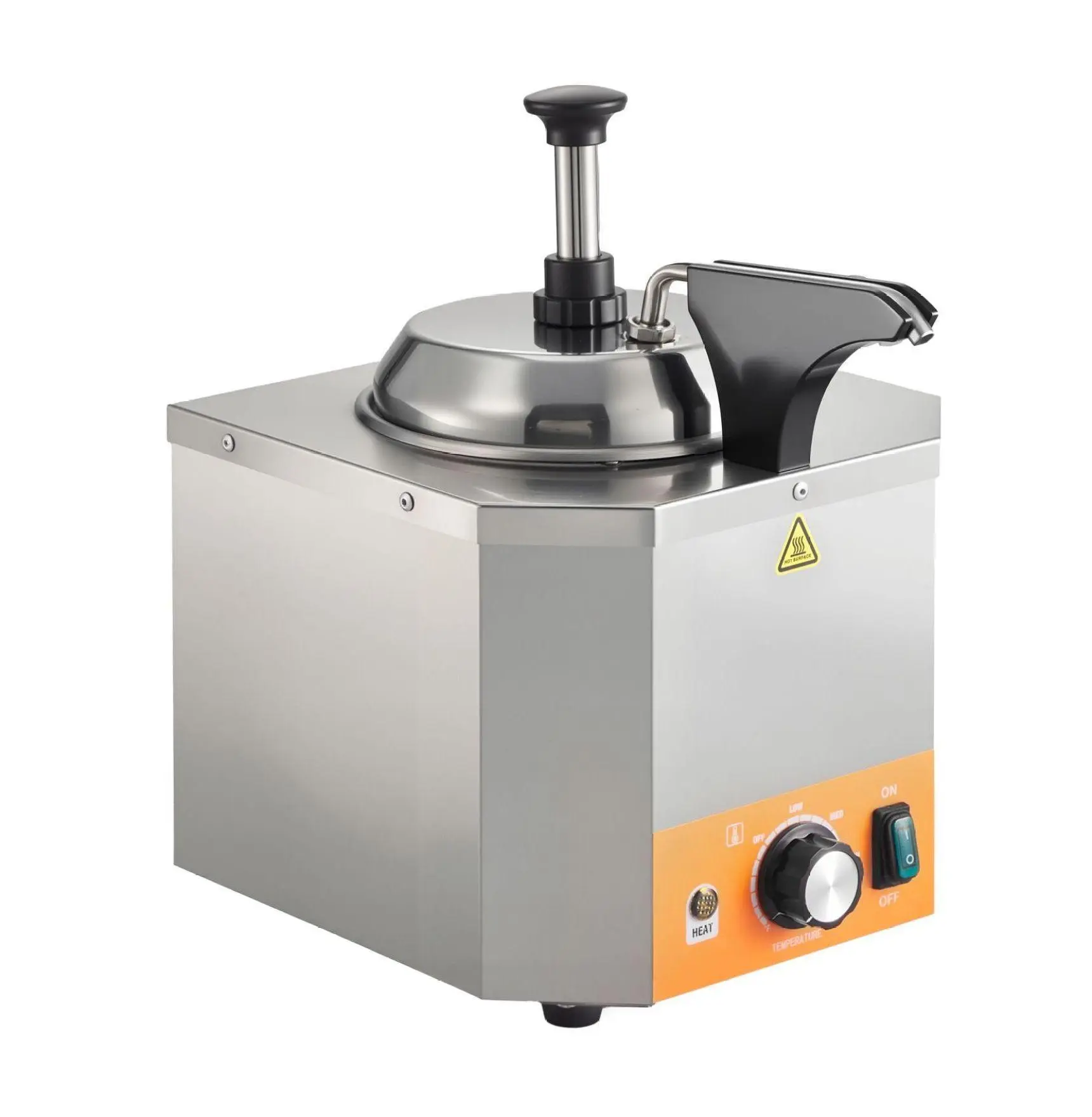 Electric Cheese Dispenser, 2.4L  Fudge Warmer, Stainless Steel Sauce Pump, 86-230F Adjustable, for Nacho Cheese, Caramel, Chili - Commercial Use Default