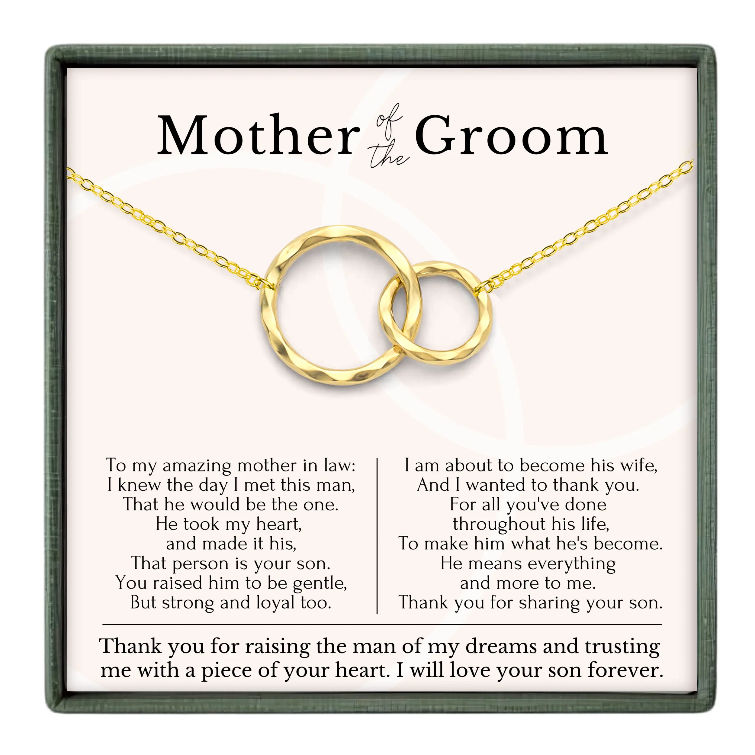 Mother of the Groom Necklace – Thank You Gift for Her