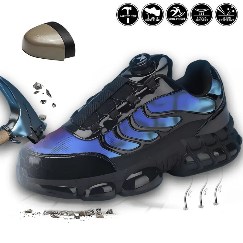 Steel Toe Shoes for Men Indestructible Work Shoes Lightweight Steel Toe Sneakers Women Safety Shoes Puncture Proof Composite Toe Shoes