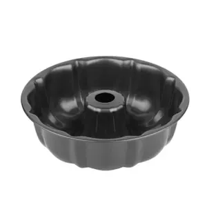 9.5" Non-stick Cake Pan, Heavy Duty Carbon Steel Fluted Tube Round Baking Pan,Buntz Pound Cake Pan Mold,Tube Bakeware,Baking Mold for Jello,Gelatin,Chocoflan,Flan