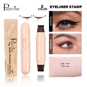 Waterproof eyeliner pen, double-headed foldable eyeliner stamp, quick-drying, long-lasting, anti-smudge, sharp wing-shaped lines, makeup tool suitable for beginners, women's cosmetics, beauty tools. Lipliner