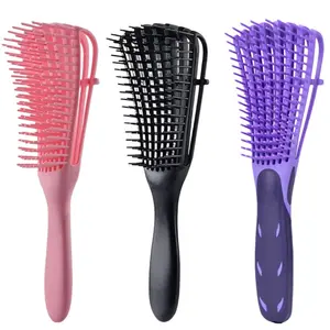 8-Claw Hair Comb for Volumizing, Soft Massage Brush, Scalp Massager, Detangling Comb for Curly Hair, Detangling Hairbrush, 1 Piece, Finishing Comb