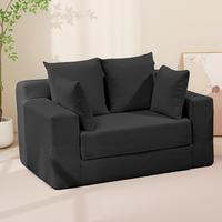 Black Corduroy Loveseat