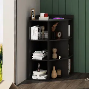 Household corner storage cabinet multi-layer corner storage rack living room bedroom corner cabinet Easy assembly storage  with  style Decor Frames Minimalist Photo
