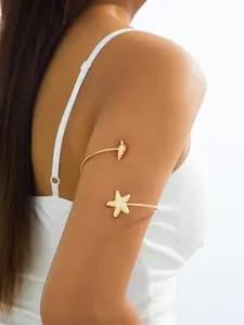 Ocean Beach Style Starfish Seashell Arm Band, Women's Upper Arm Jewelry, Fashionable Sleeve Ornament, Unique Accessory for Ladies