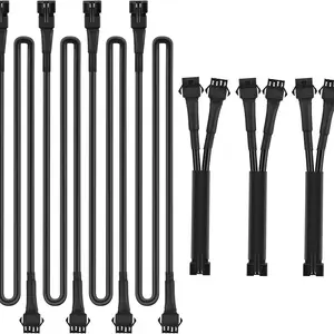 Nilight Extension Cable for Motorcycle LED Strip Lights 4PCS 2 Feet Extension Cords 3PCS 2 Way Y Splitter 4PIN Extension Cord for Underglow Neon Accent Light Strips Rock Lights Female Flexibility Connectors Rgb Automotive Motorbike dealsforyoudays Vehicle