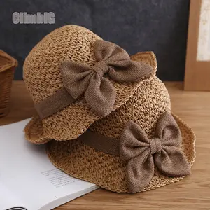 Women's Handmade Woven Straw Sun Hat | CoquetteTok BeachTok FrenchGirl Aesthetic Vintage Ruffled Bow Foldable Breathable UPF UV Protection Wide Brim Hat | for Travel Beach Vacation Daily Wear